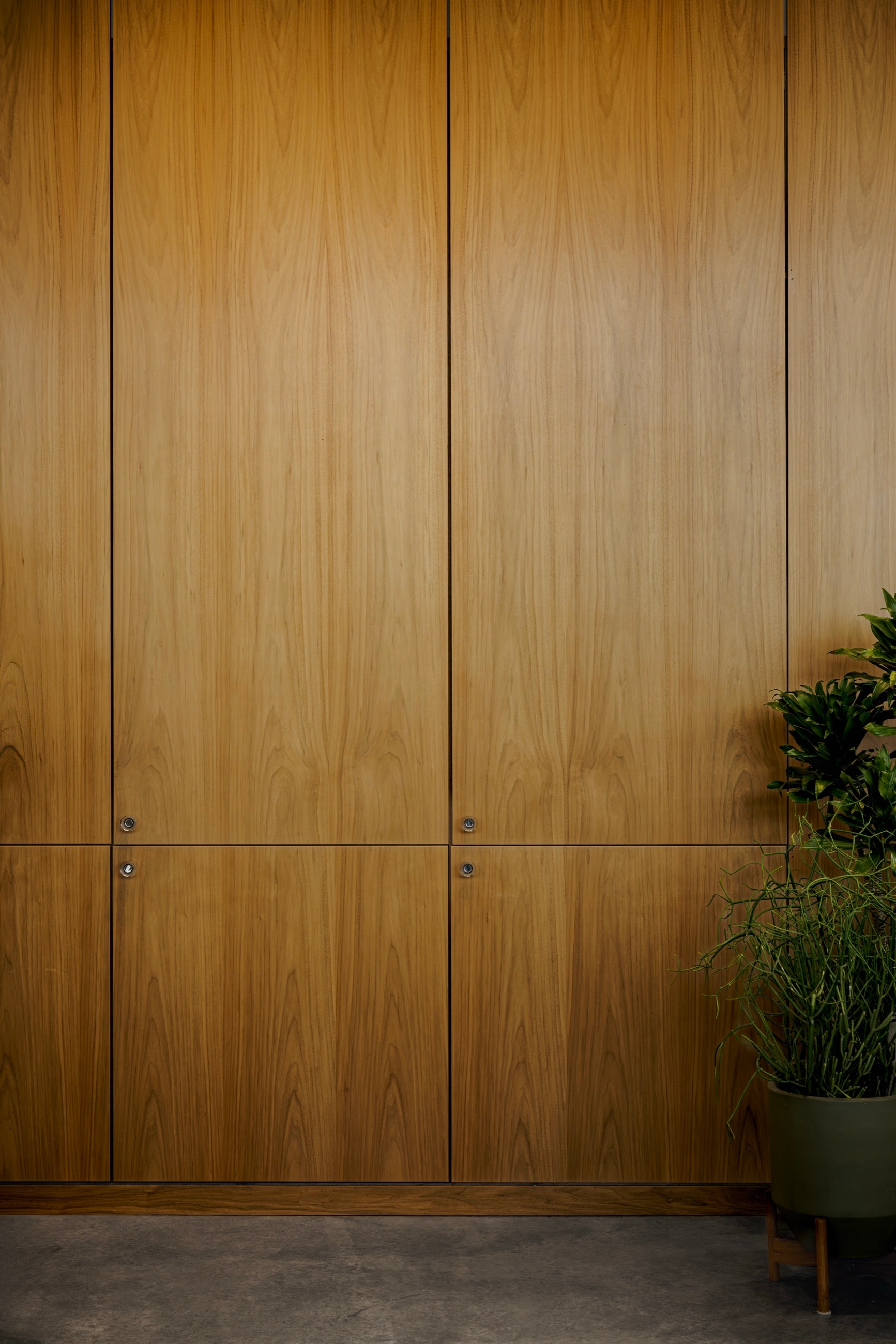 Custom wood wall paneling, Black Optical
