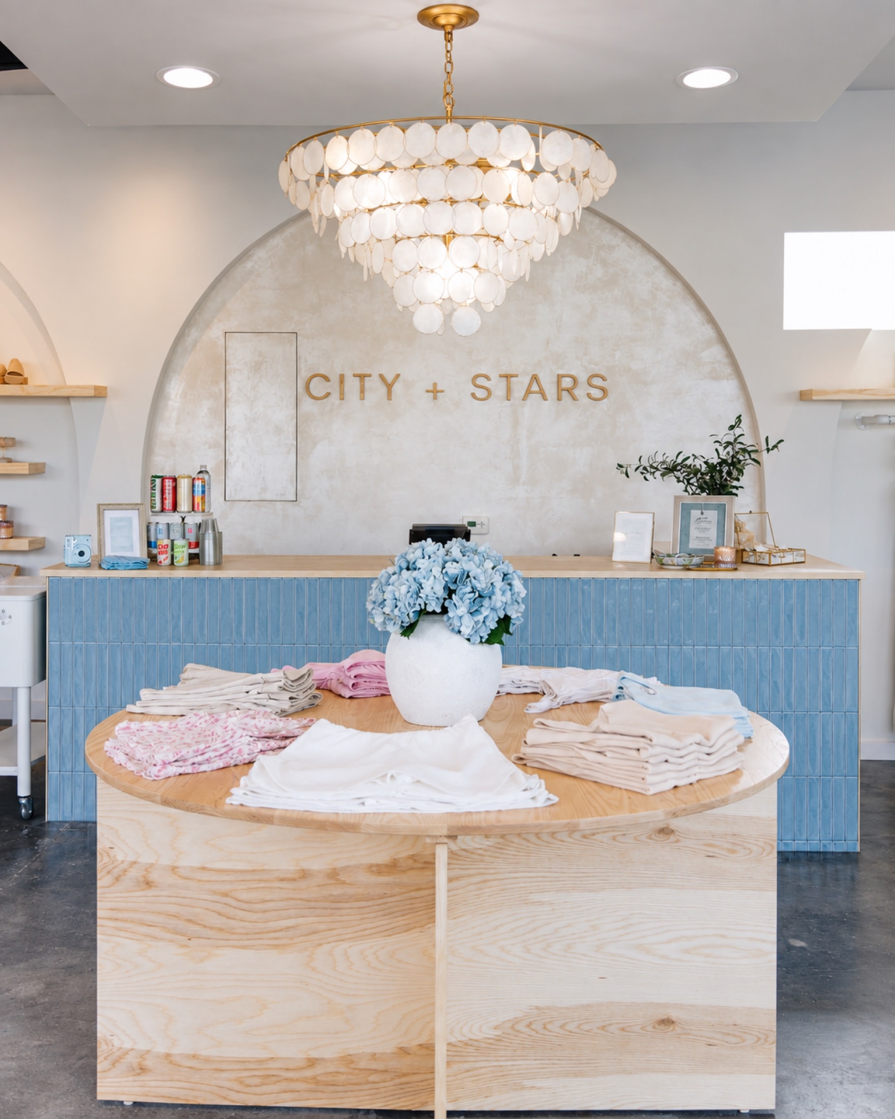 Custom display furniture in City + Stars boutique